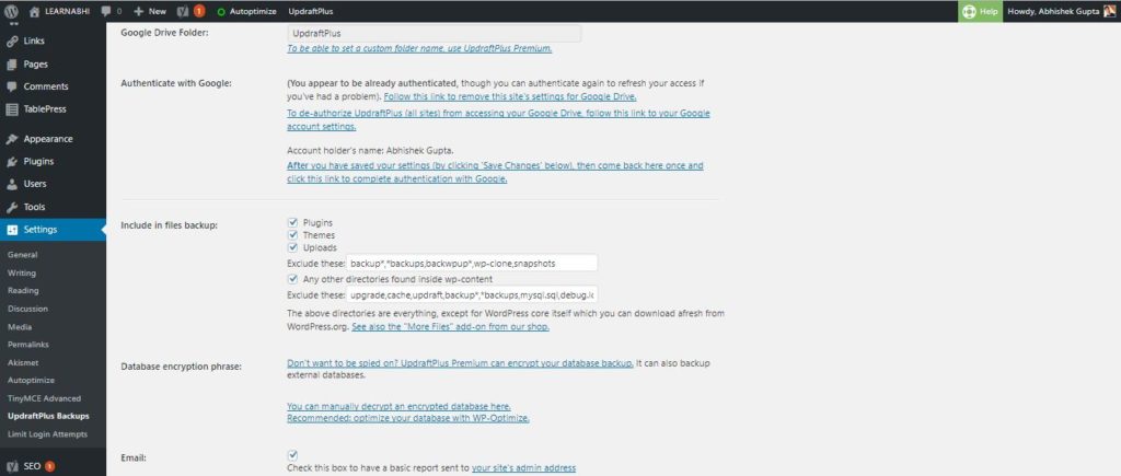 wordpress backup plugin