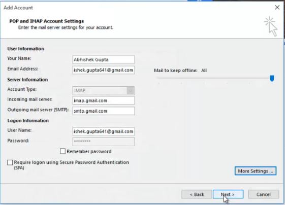 How to configure gmail in Outlook 2013 | Gmail and POP settings for outlook