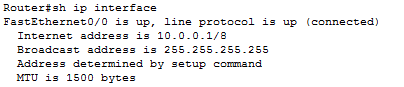 show ip interface command