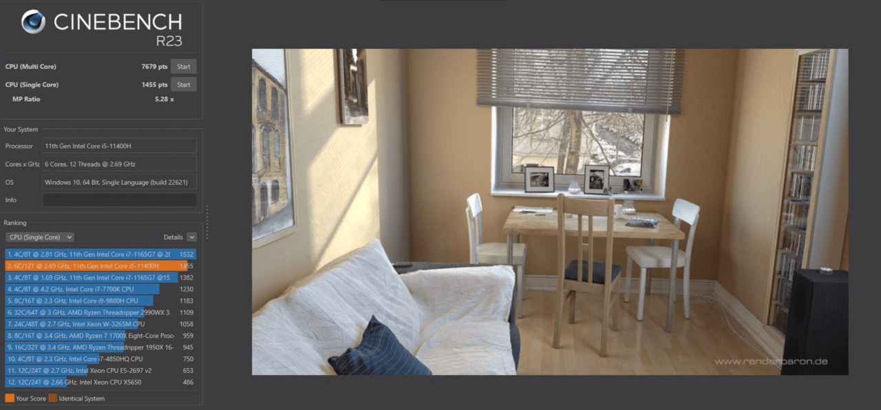 MSI GF63 thin RTX 3050 benchmark