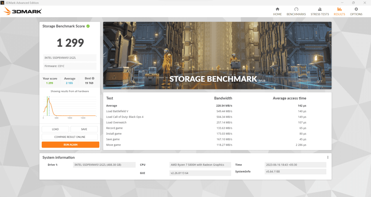 lenovo ideapad gaming 3 ryzen 7 storage benchmark