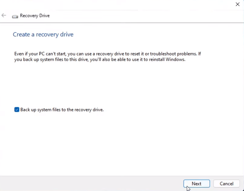 How to Create Recovery Drive in Windows 11