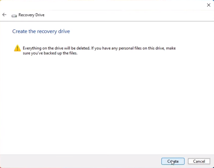 How to Create Recovery Drive in windows 10