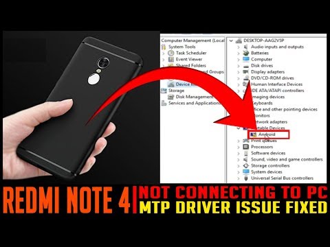 REDMI NOTE 4 NOT CONNECTING TO PC | FIXED | Redmi Note 4 &amp; Redmi Note 5 Pro USB MTP driver install