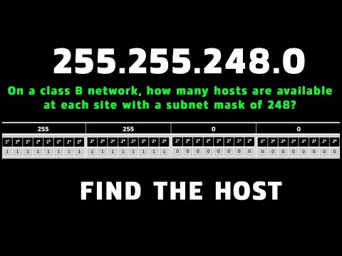 On a class B network, how many hosts are available with a subnet mask of 248 | Subnetting Question 3