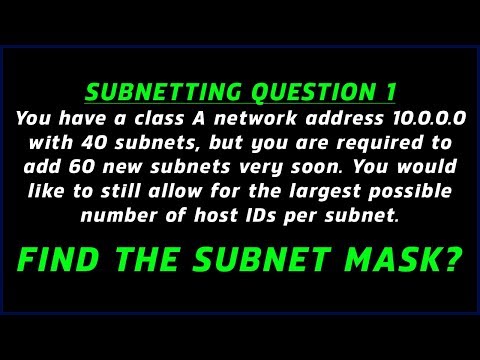 Subnetting Question 1 | Find the Subnet Mask for 100 Subnets with maximum Host