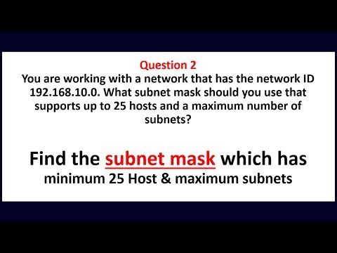 Subnetting Question 2 | From the Network ID 192.168.10.0 Find the subnet mask with minimum 25 Host