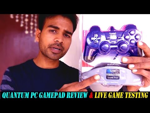 QUANTUM QHM 7468 -2V PC GAMEPAD UNBOXING REVIEW &amp; LIVE GAME TESTING