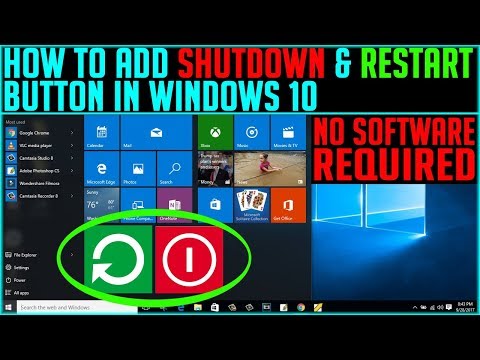 How to add Shutdown and Restart Button on Window 10 without any software | Computer Tricks 2017