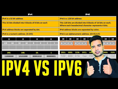 IPV4 vs IPV6 Difference Table and Tutorial | How to convert IPv4 and IPv6 to binary bits | CCNA 2020