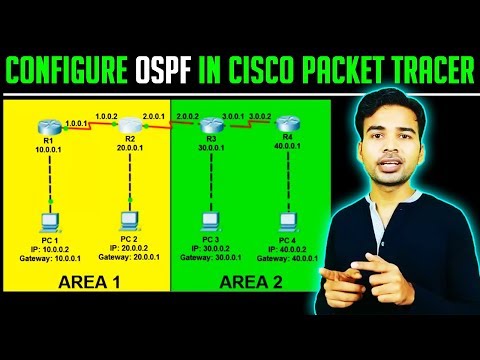 How to configure OSPF in Cisco Packet Tracer | OSPF configuration commands step by step | CCNA 2018