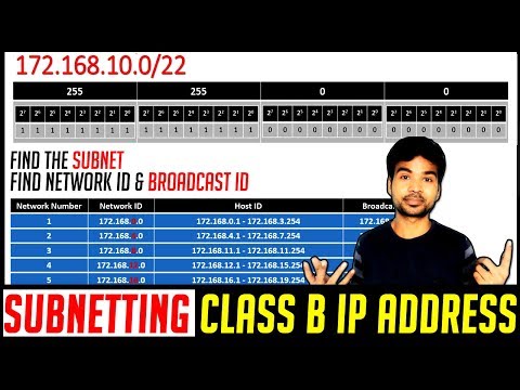 CLASS B SUBNETTING | How to find Subnet, Network Id, Broadcast id | Computer Networking Tips 2018