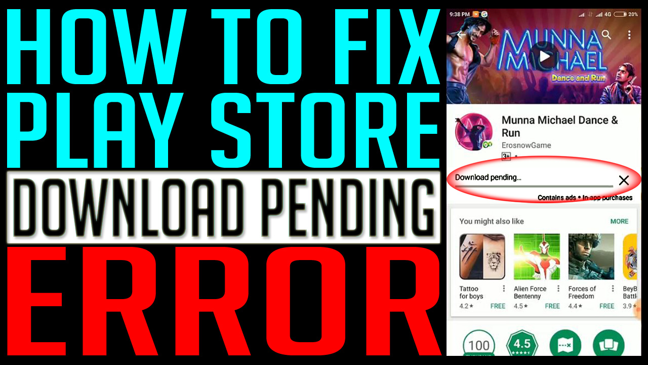 play store download pending error