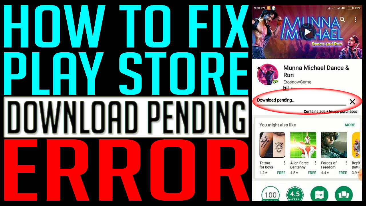 How to fix the Google Play Store download pending error