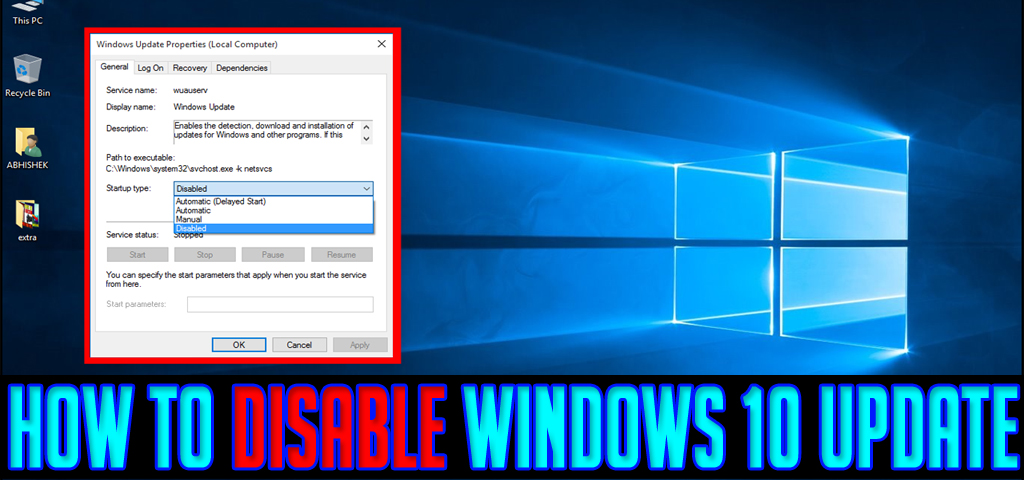 disable windows 10 update