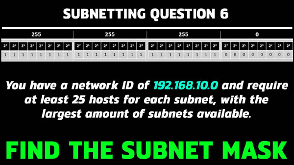 SUBNETTING QUESTIONS 6