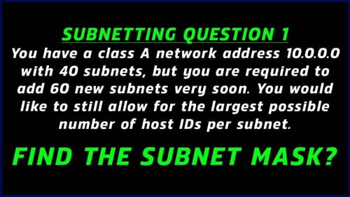 find the subnet Mask for 100 subnets