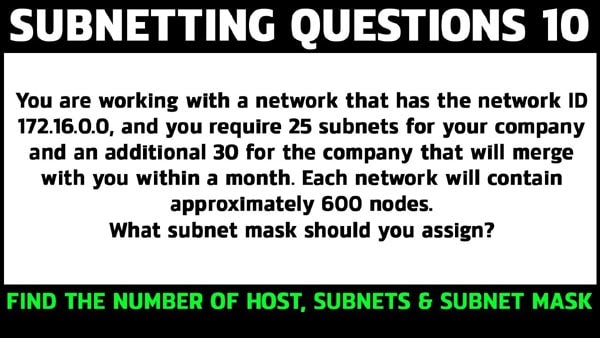 subnetting question 10