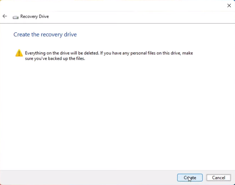 How To Create Recovery Drive